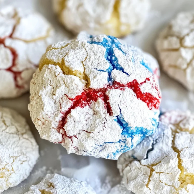 4th of July Crinkle Cookies