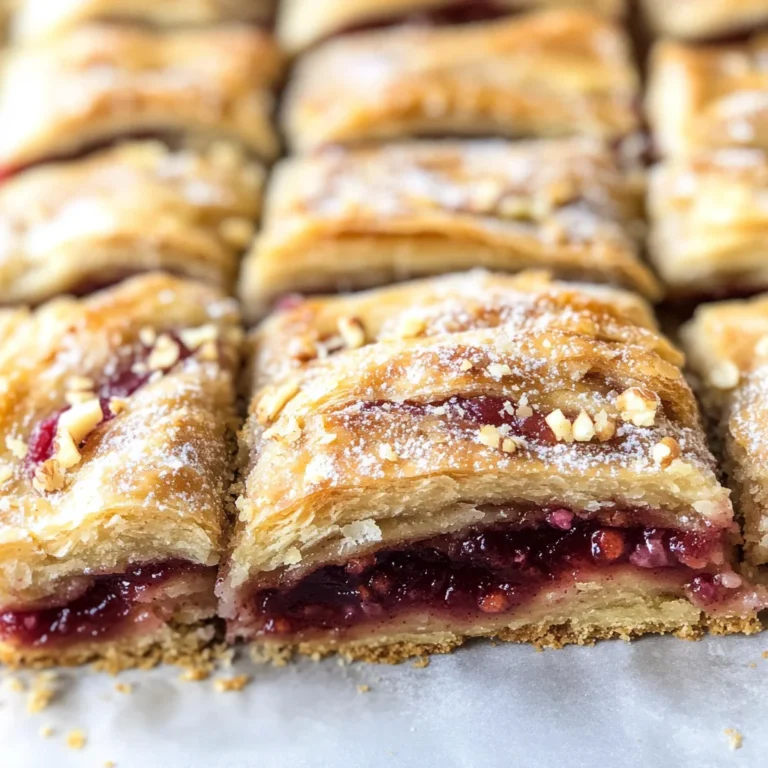 Apricot Raspberry Rugelach Bars