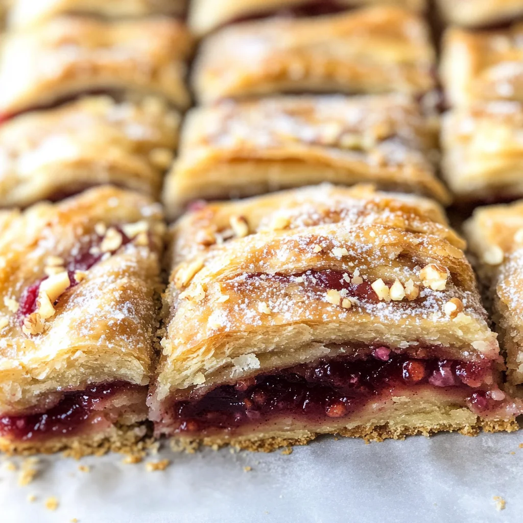 Apricot Raspberry Rugelach Bars