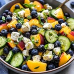 Blueberry Peach Feta Salad