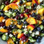 Blueberry Peach Feta Salad