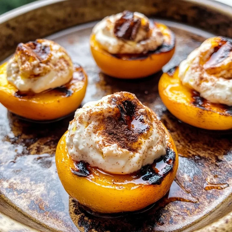 Grilled Peaches with Cinnamon Honey Ricotta