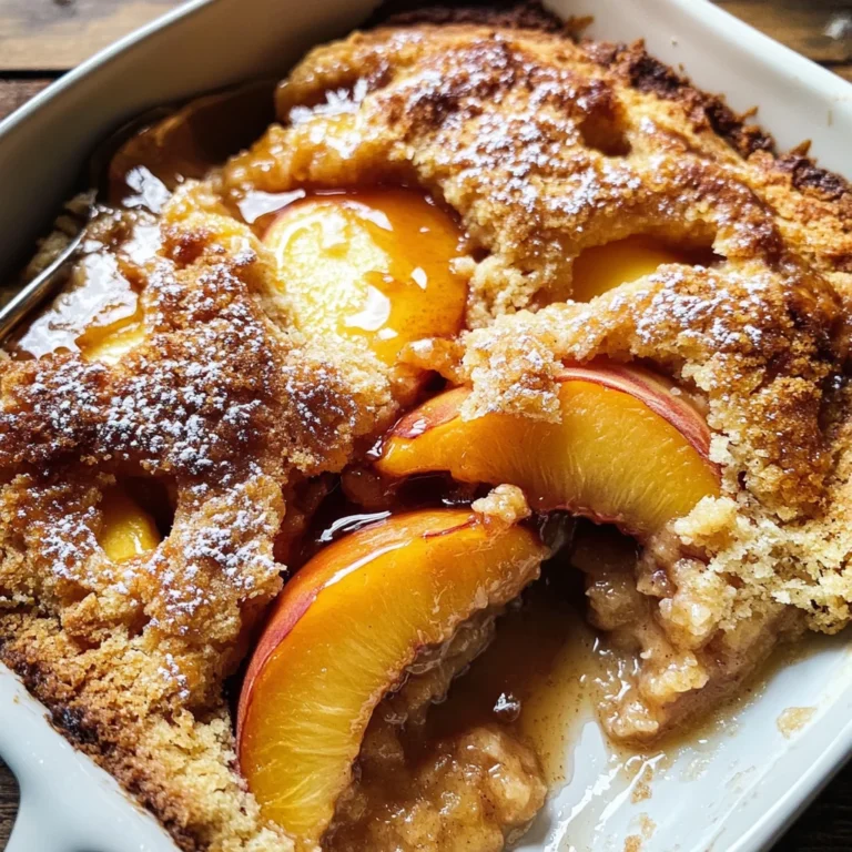 Old School Easy Brown Sugar Peach Cobbler