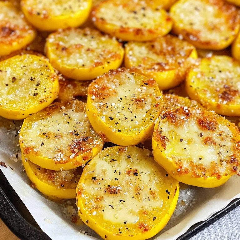 Parmesan Baked Yellow Squash Recipe (2 Ingredients)