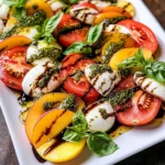Peach Tomato Caprese Salad