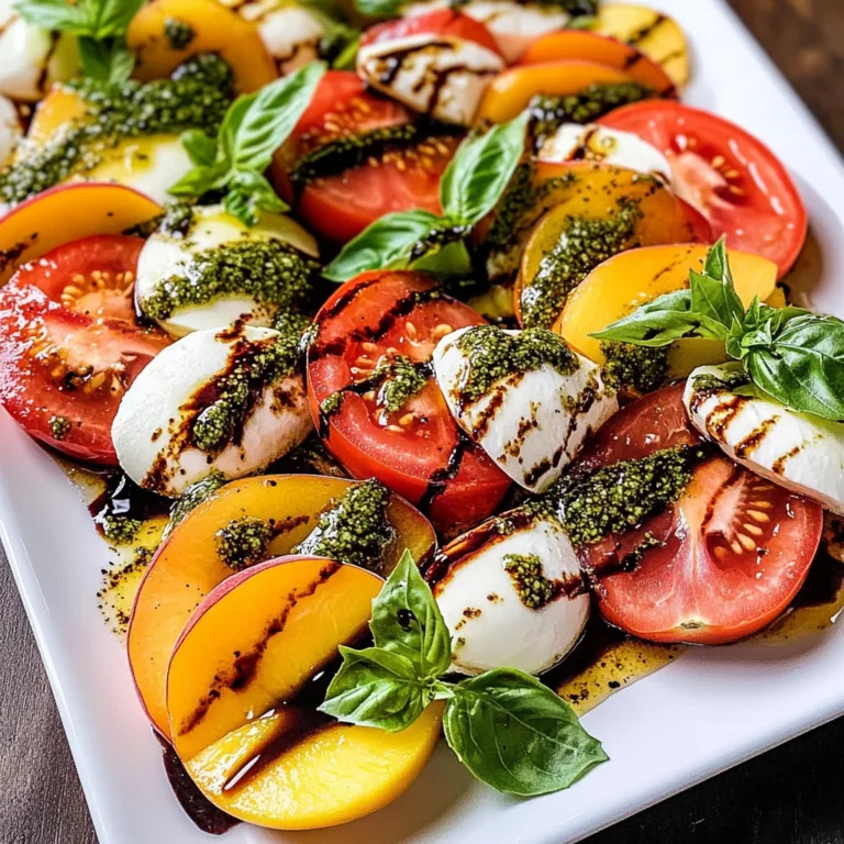 Peach Tomato Caprese Salad
