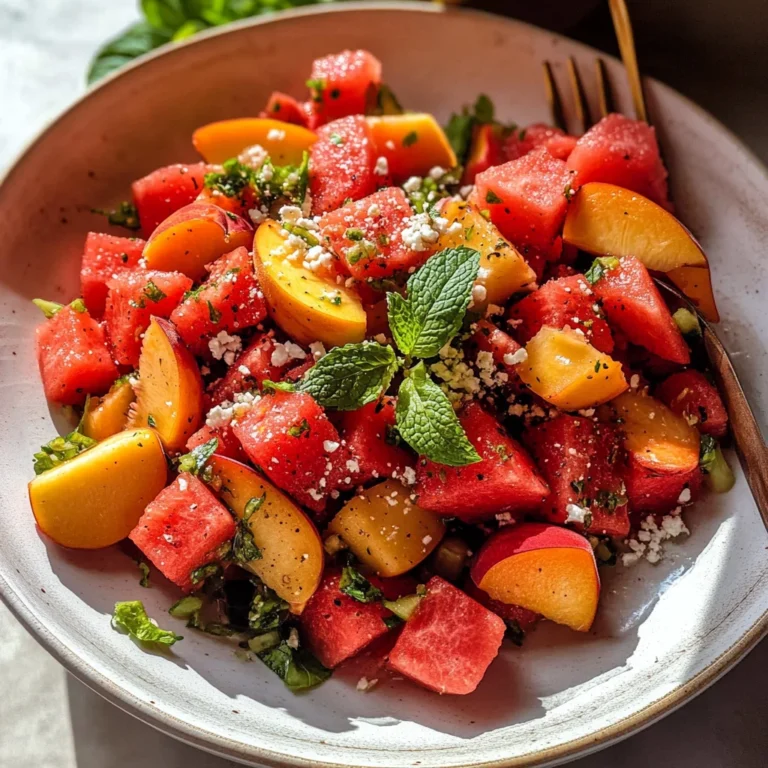 Peach Watermelon Salad Recipe