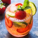 Strawberry Lime lemon juice Smash