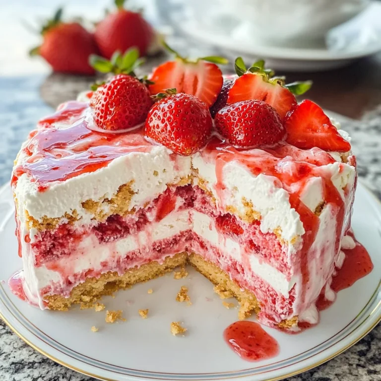 Strawberry Shortcake Ice Cream Cake