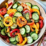 Viral TikTok Cucumber & Bell Pepper Salad