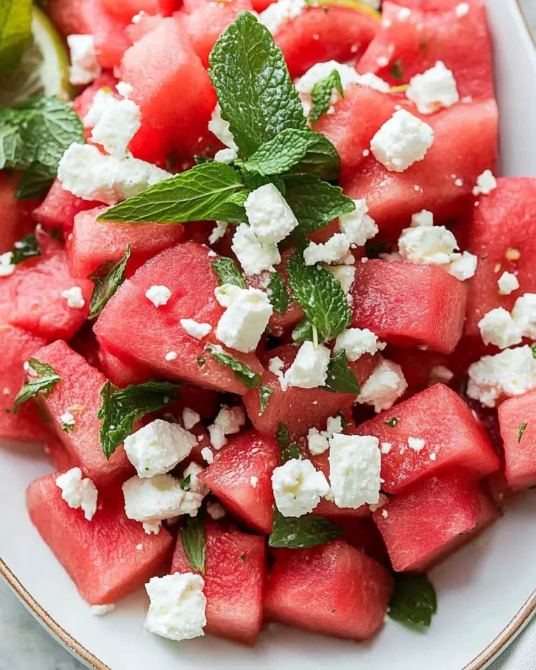 Watermelon Feta Salad with Mint