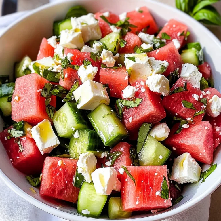 Watermelon Salad with Feta Cheese