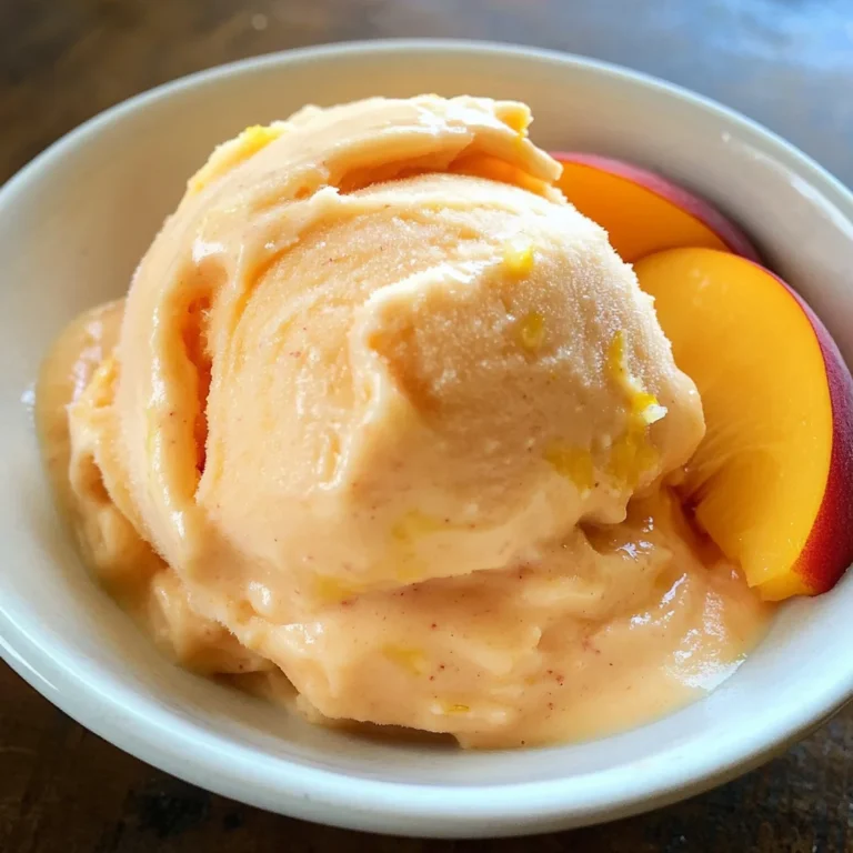 5-Minute Healthy Peach Frozen Yogurt