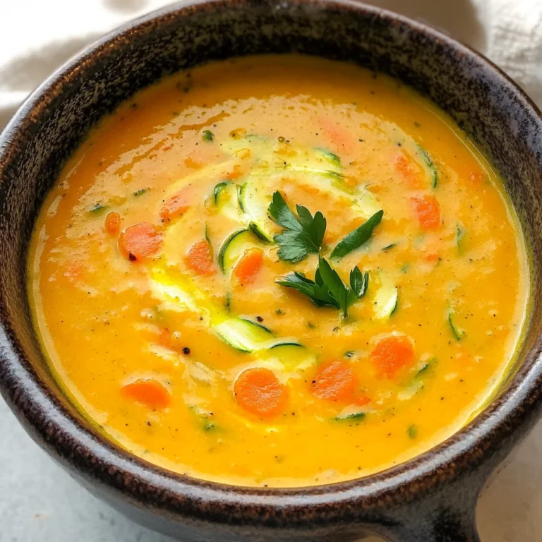 CARROT GINGER ZUCCHINI SOUP