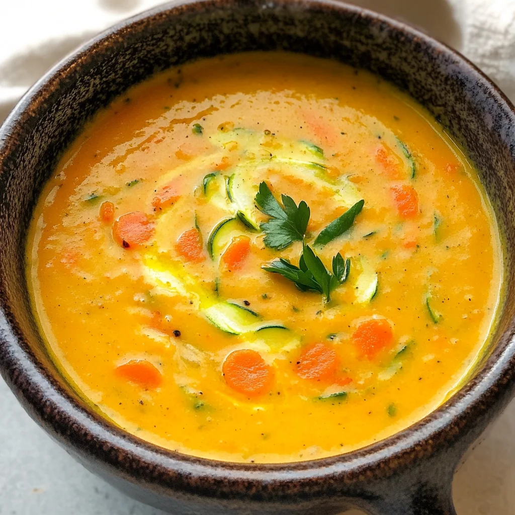 CARROT GINGER ZUCCHINI SOUP