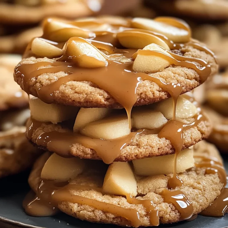 Caramel-Drizzled Apple Cinnamon Cookies