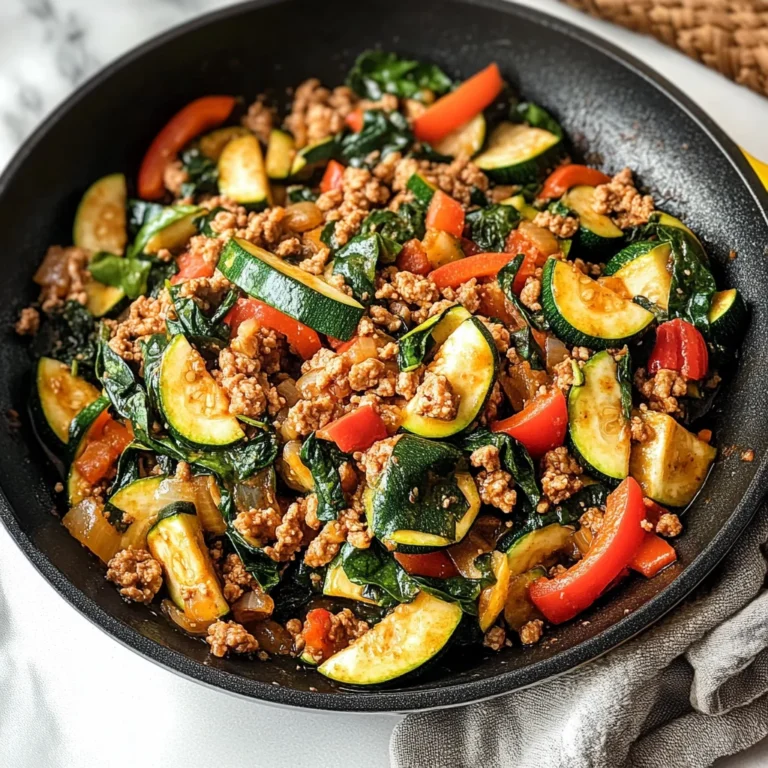 Easy Ground Turkey and Zucchini Skillet