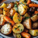 Garlic Herb Roasted Potatoes, Carrots, and Zucchini 🥔🥕🧄