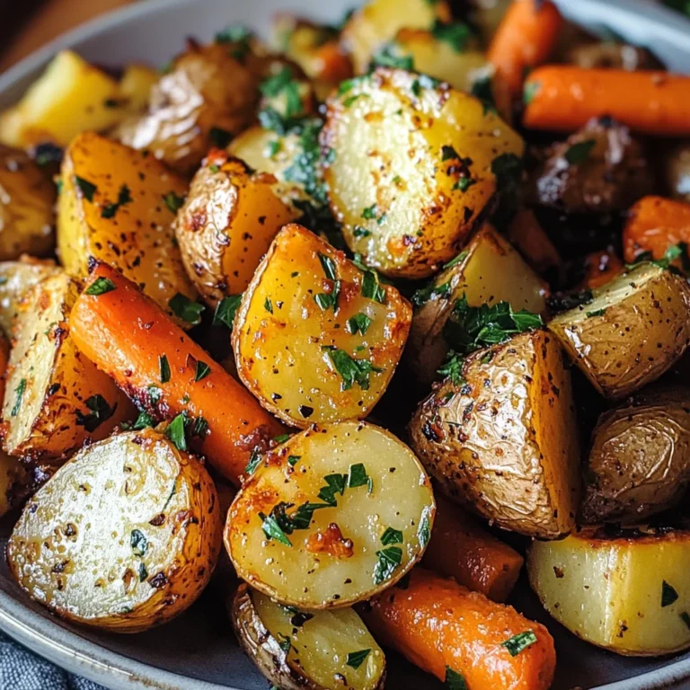 Garlic Herb Roasted Potatoes, Carrots, and Zucchini 🥔🥕🧄
