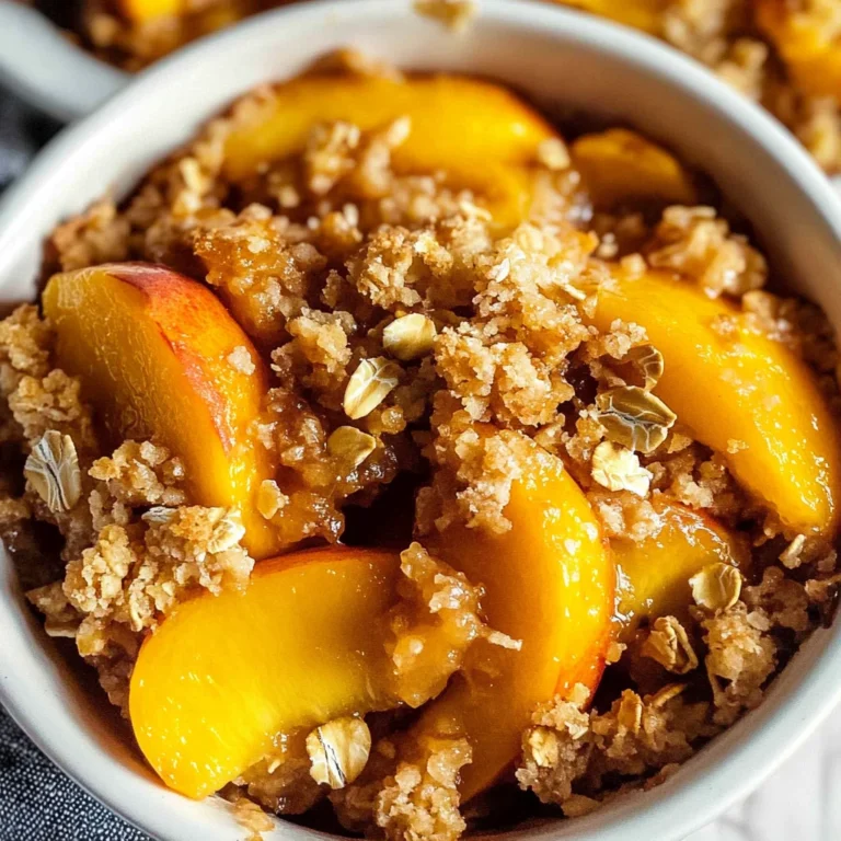 Healthy Peach Crumble