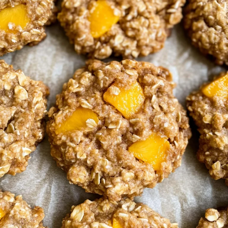 Healthy Peach Oatmeal Breakfast Cookies