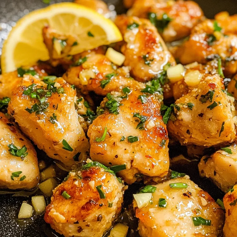 Lemon Garlic Chicken Bites