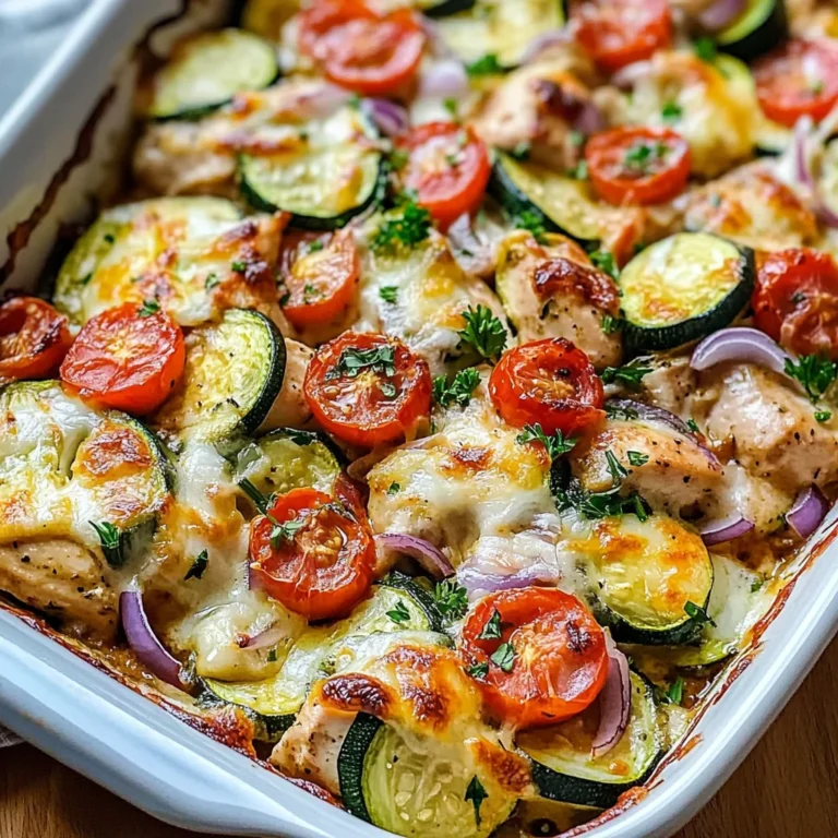 Mediterranean Chicken Zucchini Bake – Healthy, Flavorful & Easy!