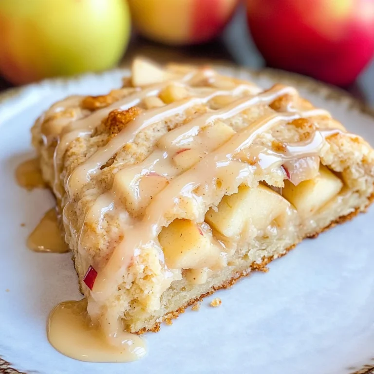 Moist Apple Scones with Maple Glaze