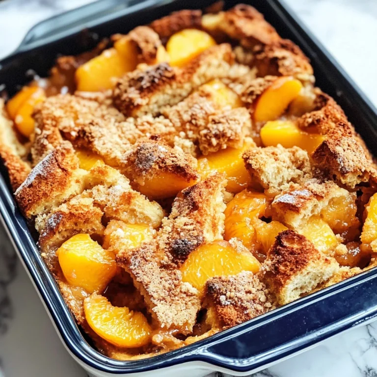 Peach Cobbler French Toast Bake
