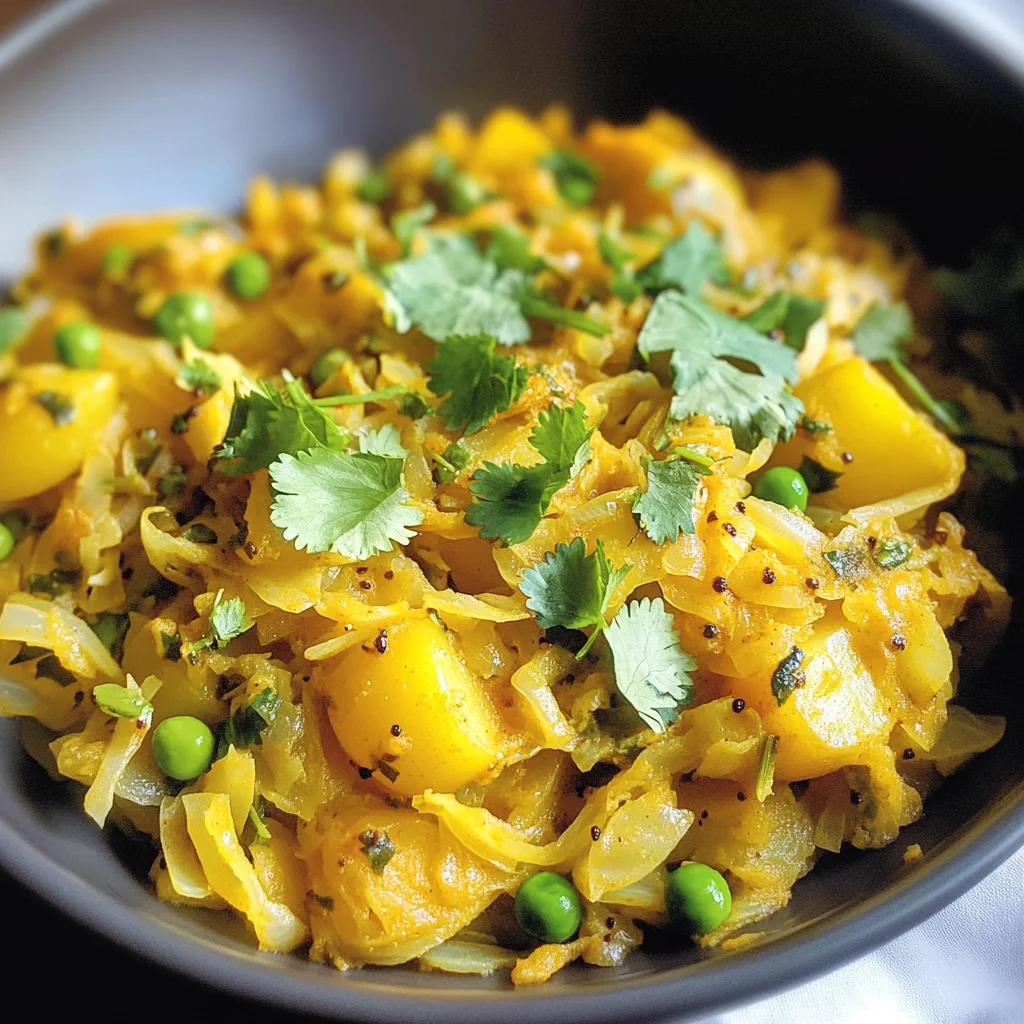 Potato, Cabbage, and Peas Curry