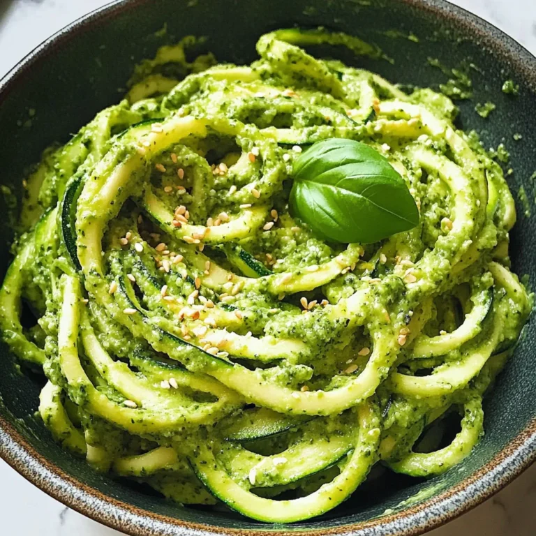 Raw Avocado Pesto Zucchini Noodles
