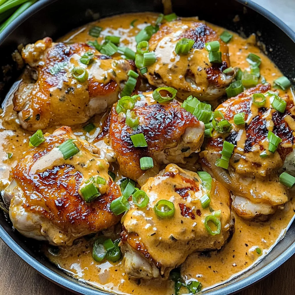 Skillet Bang Bang Chicken Thighs