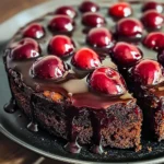 Chocolate Cherry Upside Down Cake
