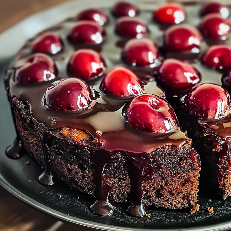 Chocolate Cherry Upside Down Cake