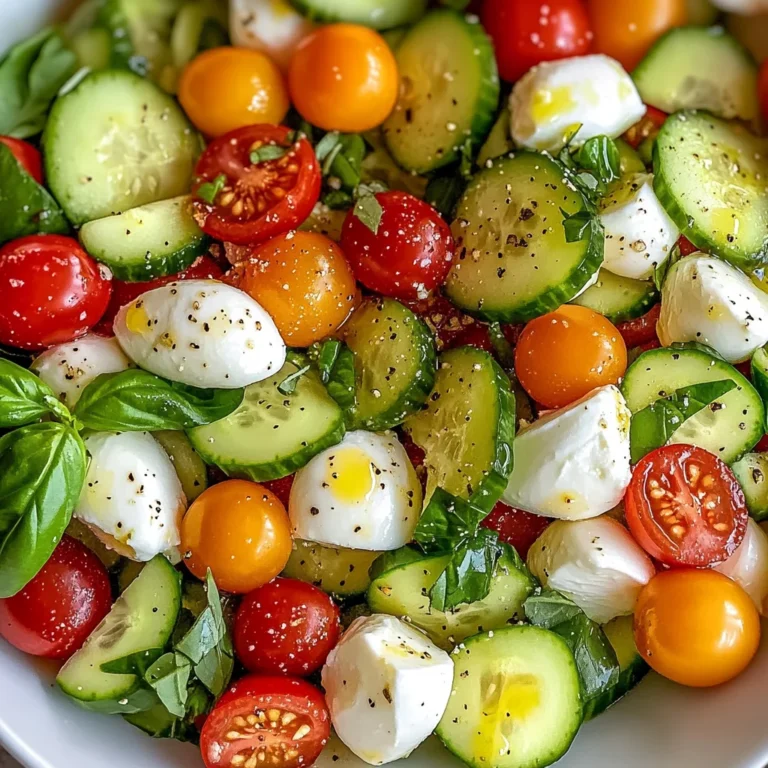 Easy Cucumber Mozzarella Salad