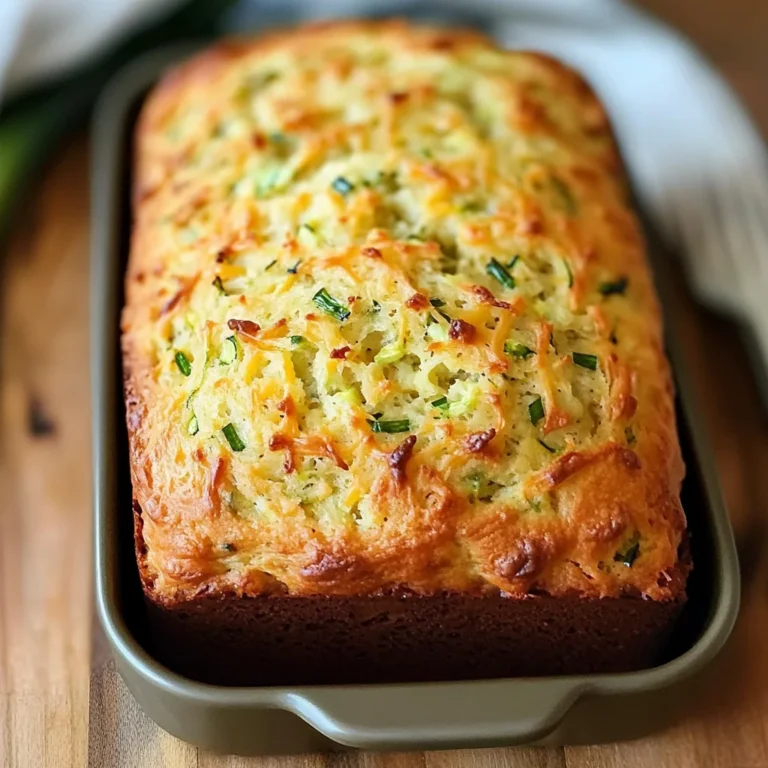 Green Onion Zucchini Cheddar Quick Bread