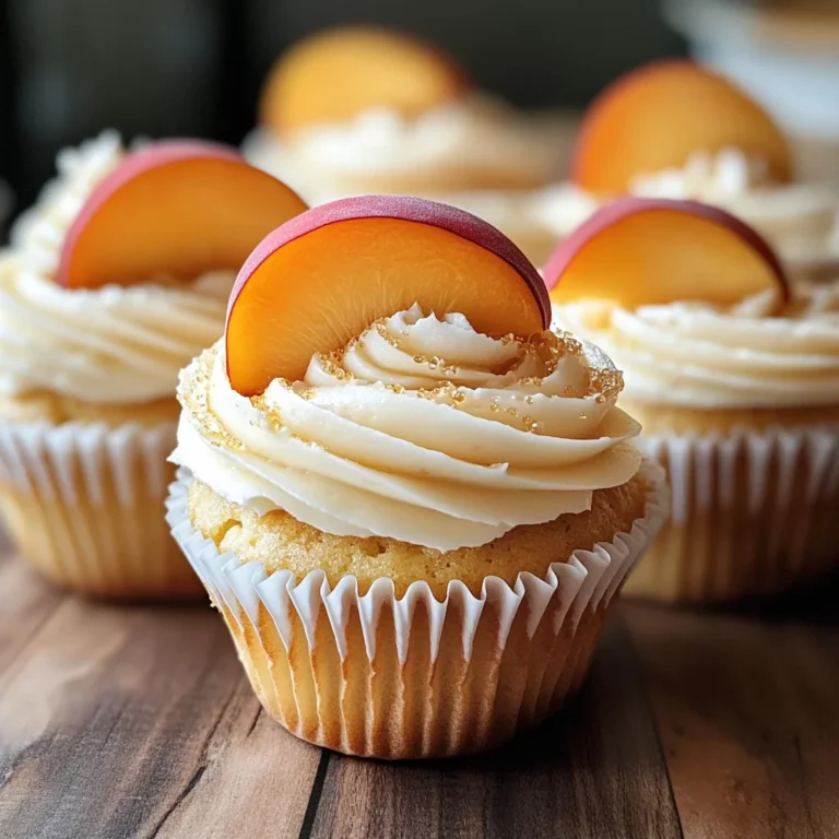 Honey Peach Cream Cheese Cupcakes
