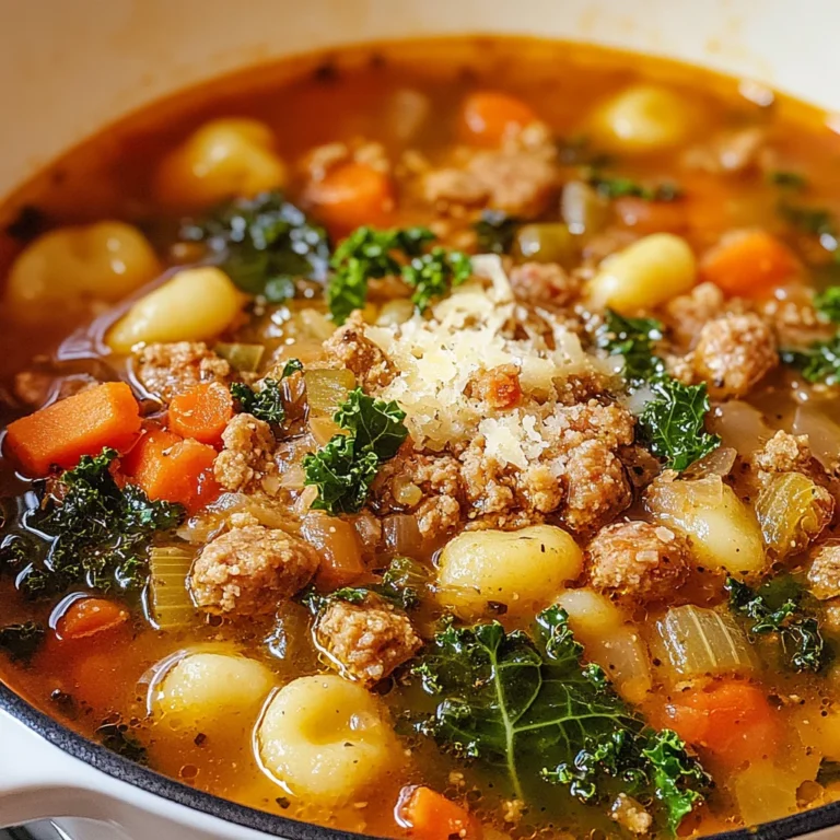 Italian Vegetable Soup with Spicy Sausage