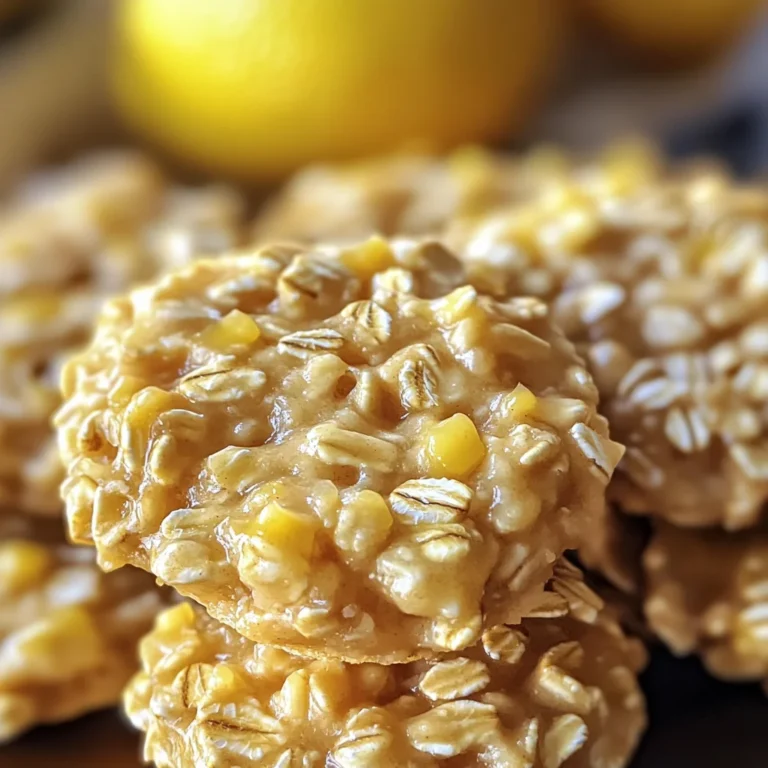 Lemon Oatmeal No-Bake Cookies