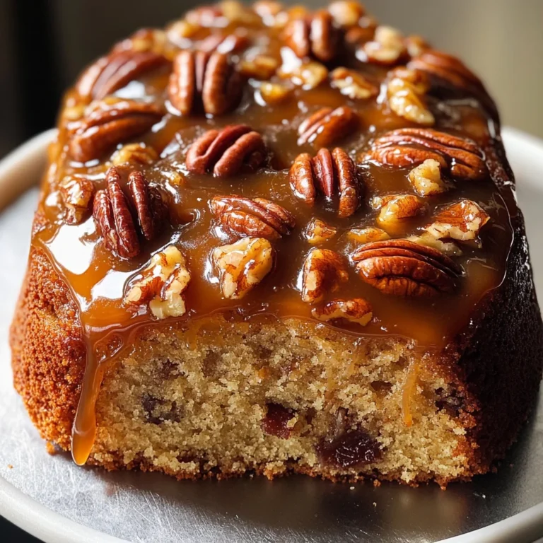 Upside-Down Caramel Pecan Cake