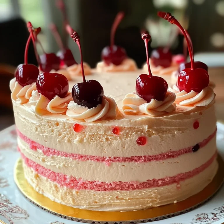 Vintage Maraschino Cherry Cake