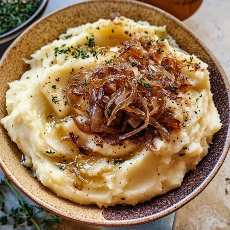 Best Ever Caramelized Onion Mashed Potatoes