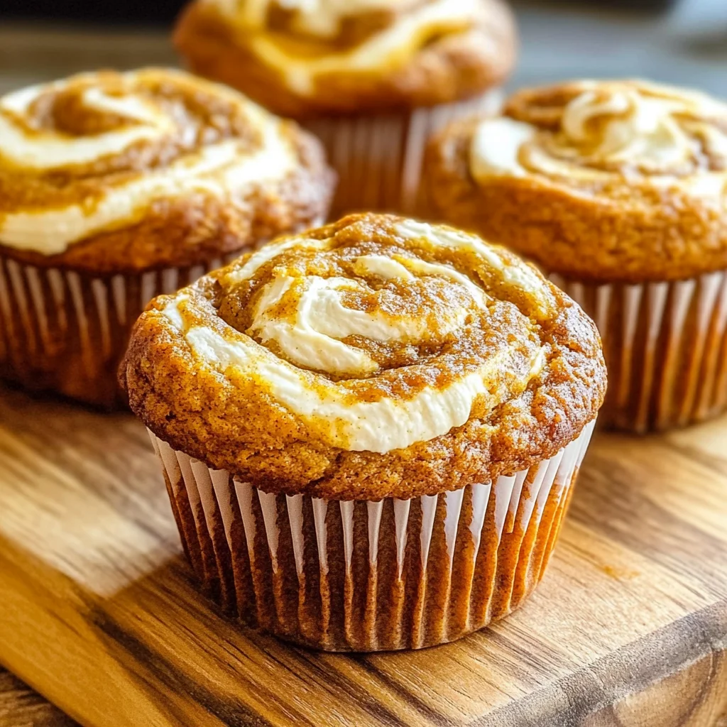 Best Swirled Pumpkin Cream Cheese Muffins