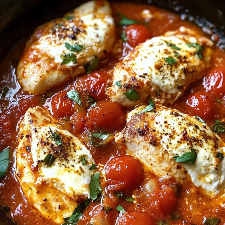 Garlic Tomato Chicken with Mozzarella