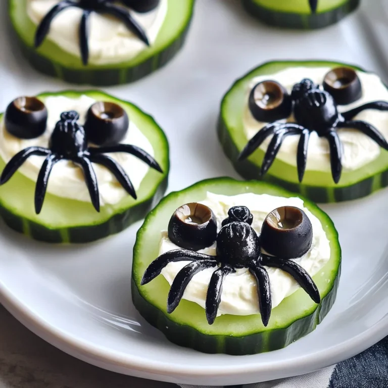 Keto Spider Cucumber Appetizer Bites