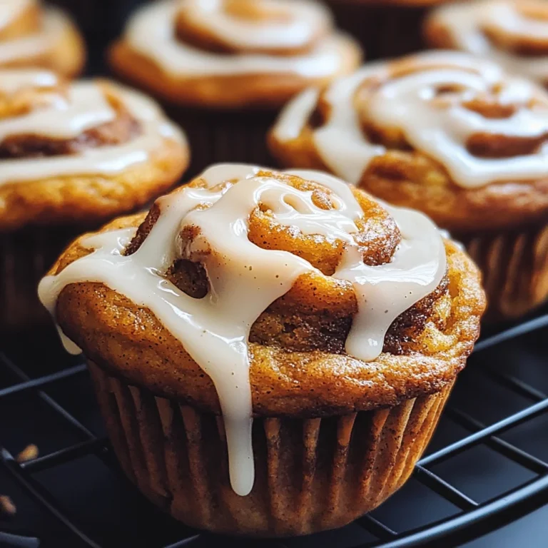 Pumpkin Cinnamon Roll Muffins