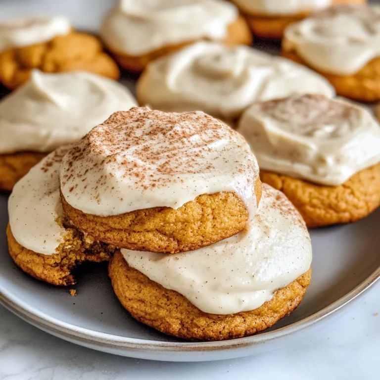Pumpkin Cookies with Cream Cheese Frosting