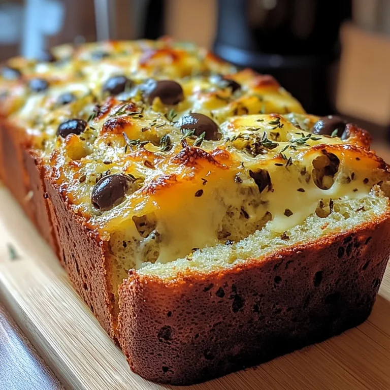 Savory Quick Bread With Cheese And Olives 🧀🍞