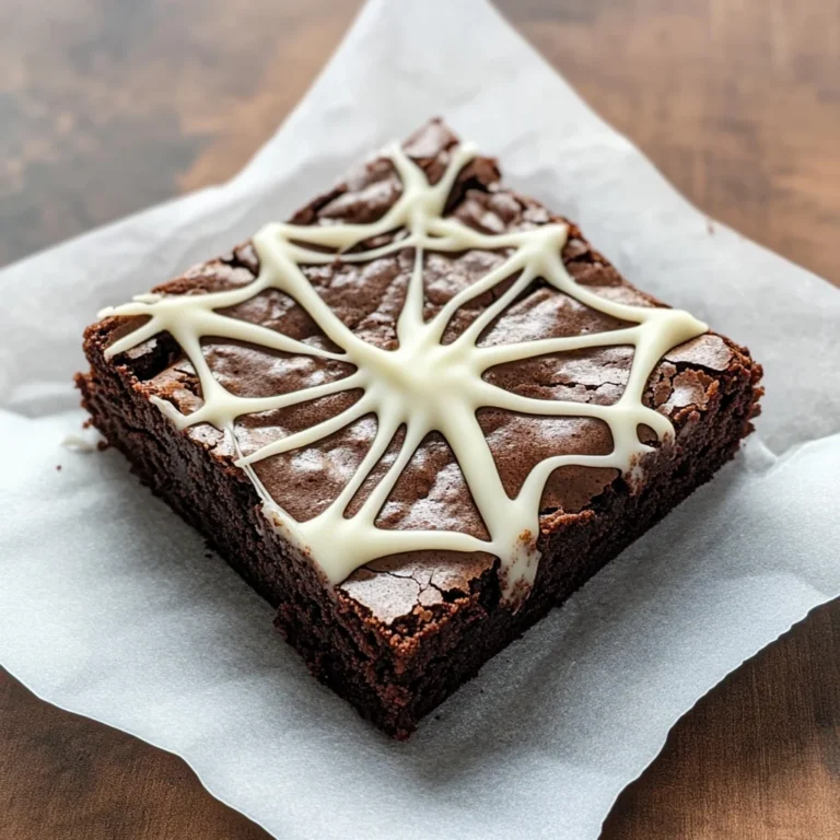 Spider Web Brownies