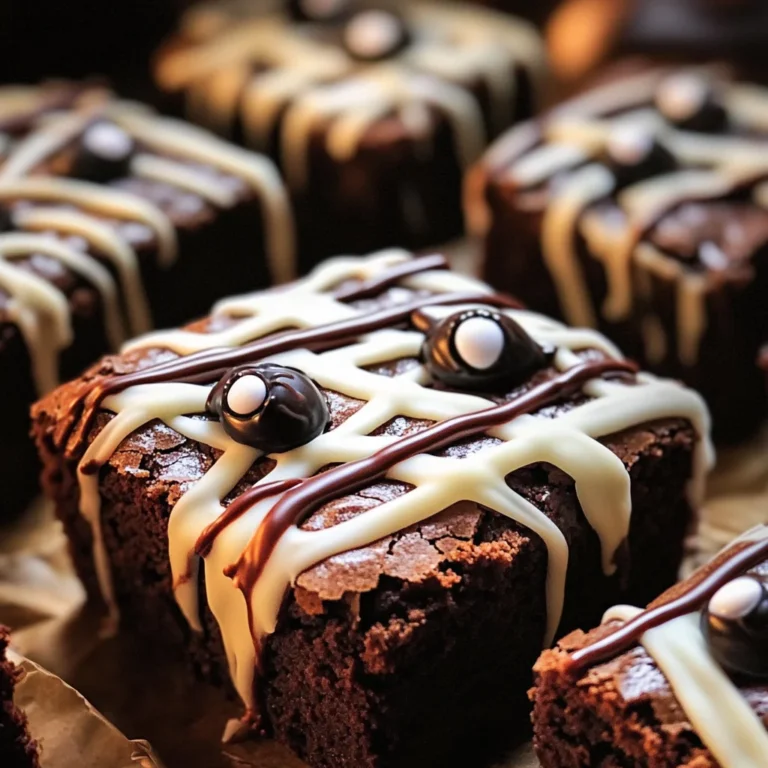 spooky mummy brownies